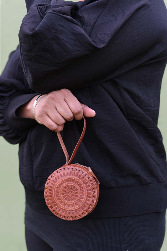 Embossed Circle Wristlet from Mexico