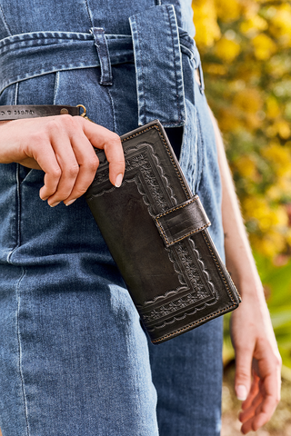 Embossed Wallet Wristlet